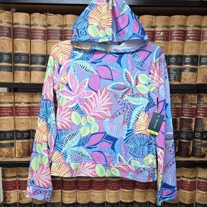 Youth XL swim Outdoor Sun Top 14 - 16 Tropical Neon Hooded